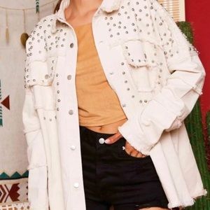 Fantastic Fawn snap down beaded jacket.